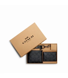 ชุดเซ็ตกระเป๋าสตางค์ 3 In 1 COACH 41346 BOXED 3 IN 1 WALLET GIFT SET IN SIGNATURE CANVAS (N3A)