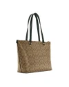 กระเป๋าสะพายไหล่ COACH 79609 GALLERY TOTE IN SIGNATURE CANVAS (IMRQE)