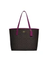 กระเป๋าสะพายไหล่ COACH 5696 CITY TOTE IN SIGNATURE CANVAS (IMV7U)