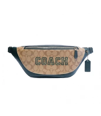 กระเป๋าคาดอก-คาดเอว COACH CB912 WARREN BELT BAG IN SIGNATURE CANVAS WITH VARSITY MOTIF (QBV3D)