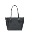 กระเป๋าสะพายไหล่ Michael Kors 35T0SCFT3B CHARLOTTE TOTE IN SIGNATURE CANVAS  (BLACK)