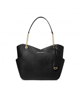 กระเป๋าสะพายไหล่ Michael Kors 35F1GTVT3L JET SET TRAVELCHAIN SHOULDER TOTE BAG  (BLACK)