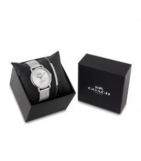นาฬิกา COACH 14000076 WATCH AND BRACELET GRAND LADIES ANALOG SILVER GIFT SET