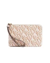 กระเป๋าคล้องมือ COACH CF548 CORNER ZIP WRISTLET WITH SIGNATURE MONOGRAM PRINT (IMCHK)