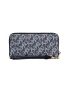 กระเป๋าคล้องมือ COACH CF521 LONG ZIP AROUND WALLET WITH SIGNATURE MONOGRAM PRINT (IMNAV)