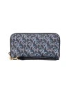 กระเป๋าคล้องมือ COACH CF521 LONG ZIP AROUND WALLET WITH SIGNATURE MONOGRAM PRINT (IMNAV)