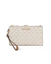 กระเป๋าคล้องมือ Michael Kors 35F8GTVW0L Jet Set Travel Double-Zip Wristlet  (VANILLA)