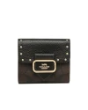 กระเป๋าสตางค์ผู้หญิง COACH CF471 SMALL MORGAN WALLET IN COLORBLOCK SIGNATURE CANVAS WITH RIVETS (IMOSN)