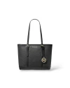 กระเป๋าสะพายไหล่ Michael Kors 35S0GTVT1V  JET SET TRAVEL SMALL LOGO TOP-ZIP TOTE BAG (BLACK)