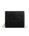 กระเป๋าสตางค์ COACH CM216 SNAP WALLET WITH COACH HERITAGE (IMBLK)