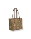 กระเป๋าสะพายไหล่ COACH CN682 MINI CITY TOTE IN SIGNATURE CANVAS WITH STAR AND SNOWFLAKE PRINT (IMWD9)