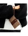 กระเป๋าคล้องมือ COACH CW854 Signature coated canvas and smooth leather (IMXHE)				