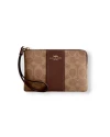 กระเป๋าคล้องมือ COACH CW854 Signature coated canvas and smooth leather (IMXHE)				