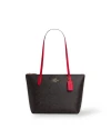 กระเป๋าสะพายข้าง COACH CX611 FIONA ZIP TOTE BAG IN SIGNATURE CANVAS (IMXD0)