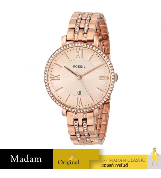 นาฬิกา Fossil Jacqueline Analog Rose Gold Dial and Band Women's Stainless Steel Watch-ES3546  