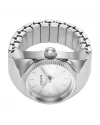 นาฬิกา Fossil Ring Watch Analog White Dial Silver Band Women's Stainless Steel Watch-ES5245  