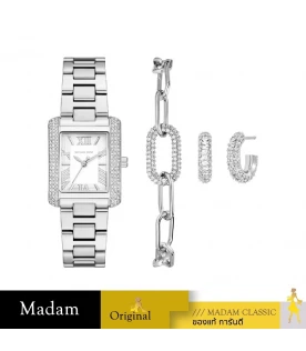 นาฬิกา Michael Kors Women's wristwatch, model MK4839SET, stainless steel strap, silver color