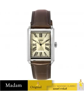 นาฬิกา FOSSILCarraway Leather Strap Cream Dial Quartz FS6012 30 MM  