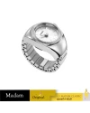 นาฬิกา Fossil Ring Watch Analog White Dial Silver Band Women's Stainless Steel Watch-ES5245  