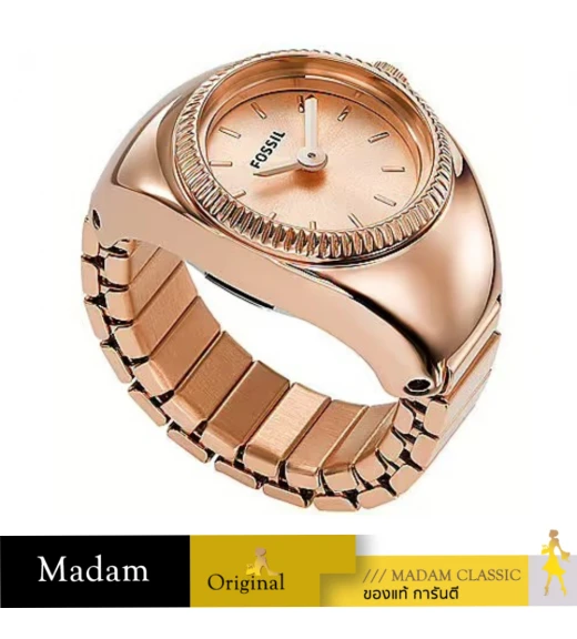 นาฬิกา Fossil Unisex Analogue Watch Ring Rose Gold-Plated Es5247  