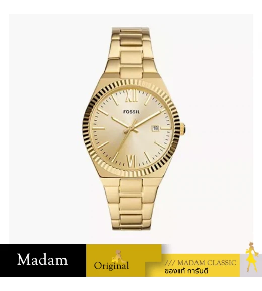 นาฬิกา Fossil Analog Gold Dial Women's Stainless Steel Watch-ES5299  