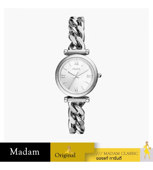นาฬิกา Fossil Carlie Analog Women Silver Quartz Stainless Steel Watch ES5331  