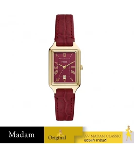 นาฬิกาข้อมือผู้หญิง Fossil  รุ่น ES5383 ,สายหนัง สีเเดง ,23 MM.