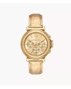 นาฬิกา Michael Kors Women's watch, model MK7508, leather strap, gold color