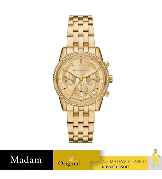 นาฬิกา Mini Ritz Pavé Gold-Tone Watch
