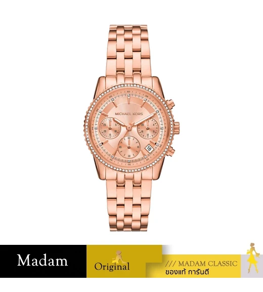 นาฬิกา Mini Ritz Pavé Rose Gold-Tone Watch
