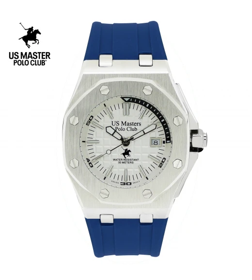 นาฬิกา US Master Polo Club SIGNATURE OCTAGON ROYAL Blue / White	