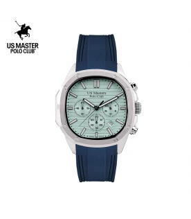 นาฬิกา US Master Polo Club TIMES SQUARE CHRONOGRAPH  BLUE / MINT GREEN	