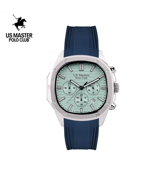 นาฬิกา US Master Polo Club TIMES SQUARE CHRONOGRAPH  BLUE / MINT GREEN	