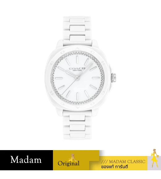 นาฬิกา COACH 14504401 kitt chronograph Women's Watch Ceramic  White		