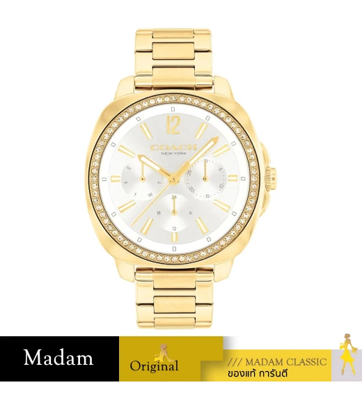 นาฬิกา COACH 14504397 kitt chronograph Women's Watch Stainless steel  Gold / Silver		