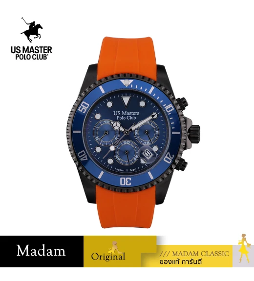 นาฬิกา US Master Polo Club USM-DD31-IPOR OHIO CLASS CHONO M.1 DATE PLATING BLACK / ORANGE	
