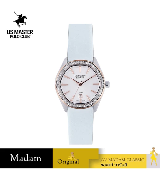 นาฬิกา US Master Polo Club USM-DD30-WE-WE FIRST LADY HEXA DIAMOND WHITE / WHITE	