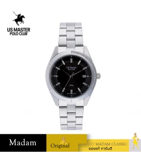 นาฬิกา US Master Polo Club USM-DD26-BK NEW YORK LADY CRESCENT DIAMOND BLACK	
