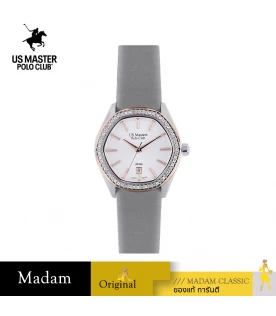 นาฬิกา US Master Polo Club USM-DD30-GY-WE FIRST LADY HEXA DIAMOND GREY / WHITE	