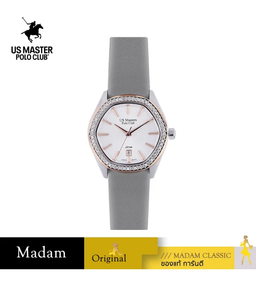 นาฬิกา US Master Polo Club USM-DD30-GY-WE FIRST LADY HEXA DIAMOND GREY / WHITE	