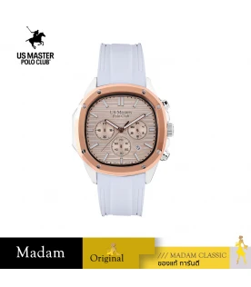 นาฬิกา US Master Polo Club USM-DC08-WE-RG TIMES SQUARE CHRONOGRAPH WHITE / ROSEGOLD	