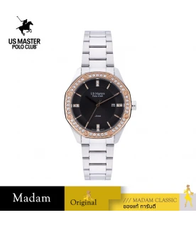 นาฬิกา US Master Polo Club USM-DD27-BK FIRST LADY DIAMOND RING DATE BLACK	