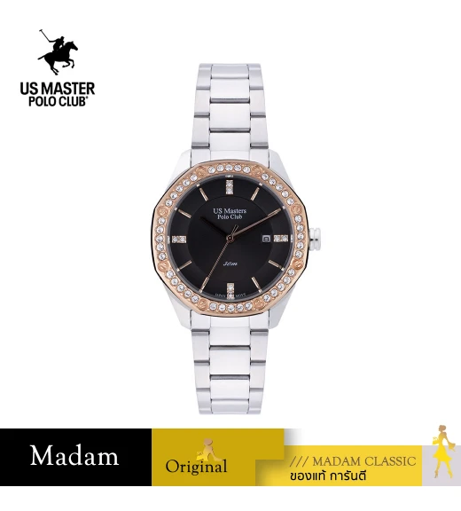 นาฬิกา US Master Polo Club USM-DD27-BK FIRST LADY DIAMOND RING DATE BLACK	