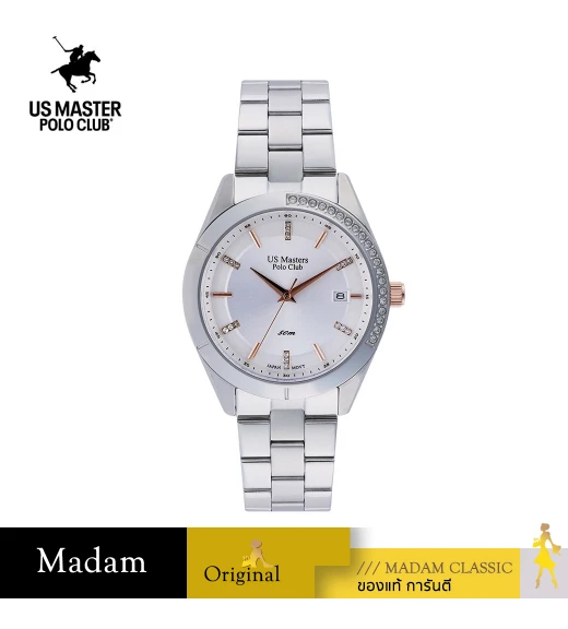 นาฬิกา US Master Polo Club USM-DD26-WE NEW YORK LADY CRESCENT DIAMOND WHITE	