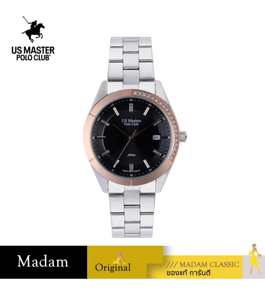 นาฬิกา US Master Polo Club USM-DD26-RG-BK NEW YORK LADY CRESCENT DIAMOND ROSEGOLD / BLACK	