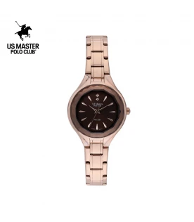 นาฬิกา US Master Polo Club USM-DE19-RG-BR FIRST LADY CRYSTALLINE ROSEGOLD / BROWN	