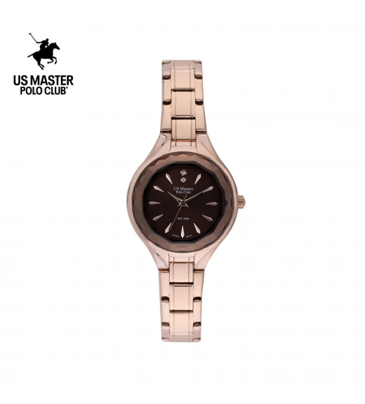 นาฬิกา US Master Polo Club USM-DE19-RG-BR FIRST LADY CRYSTALLINE ROSEGOLD / BROWN	