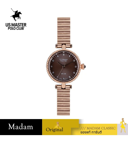 นาฬิกา US Master Polo Club USM-DE20-RG-BR FIRST LADY PEARL OYSTER ROSEGOLD / BROWN	