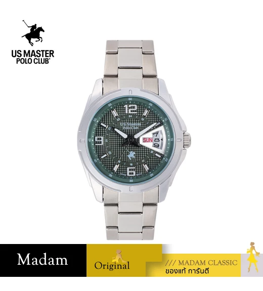 นาฬิกา US Master Polo Club USM-DE04-RGN BOSTON MODERN DAY DATE 42MM ROSEMARY GREEN