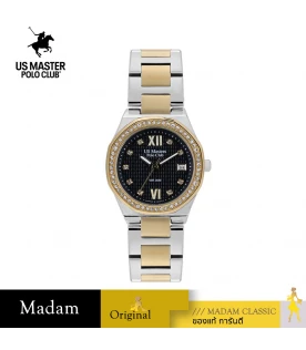 นาฬิกา US Master Polo Club USM-DE25-SGD-BK DETROIT GRAND DIAMOND DATE SILVER GOLD / BLACK	